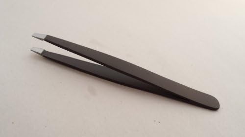 Precision Eyebrow Tweezers Slanted Tip Facial Hair Plucker Stainless Steel