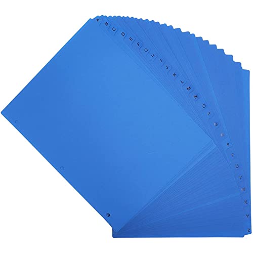 3 Ring Binder Dividers with Tabs, Alphabetical AZ (11 x 9 in, 26 Pack