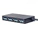 Leedemore USB 3.0 Hub, 4 Port USB Hub with Power Adapter Ultra Slim Super Speed Data Transfer Hub for mac Laptop Ultrabook and Tablet PC