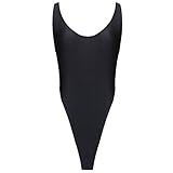 YiZYiF Women's Unlined Thong Swimsuit One-piece Bodysuit Leotard Top
