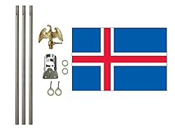 Iceland 3x5 ft Outdoor Flag and Flag Pole