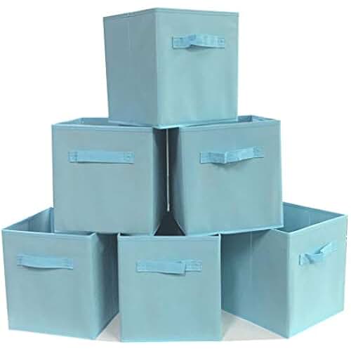 mint green storage cubes