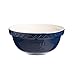 Mason Cash Varsity Ceramic Mixing Bowl, 2-Quarts, Navy Blue, Cream