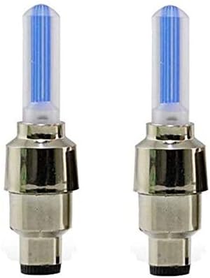 Lifepower タイヤ バルブキャップ Ledライト 2個セット 電池式 振動センサー付き 新作続 青 赤 夜中の自転車走行安全対策 自動車 バイク 走行中自動点灯 選択可 ブルー 光の輪 自転車