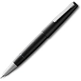Lamy 2000 Fountain Pen Black Extra Fine Nib Bundle with DiLoro Leather Pen Case L01EF