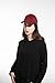 JOOWEN 6 Panel Faux Suede Baseball Cap Classic Adjustable Soft Plain Hat (Wine Red)
