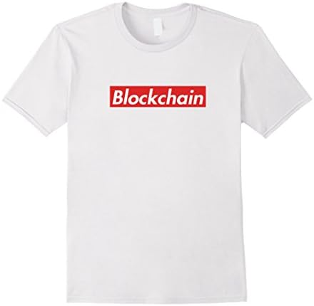 Mens Cool Blockchain T-Shirt 2XL White