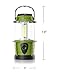 E-TRENDS Portable LED Camping Lantern Flashlight - Dimmable - Survival Kit for Emergency, Power Outage, Hurricane, Battery Powered, Green