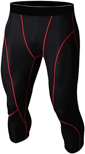 1TO3PACKS Men’s 3/4 Compression Tight Pants Base Under Layer Running Shorts Warm Cool Dry