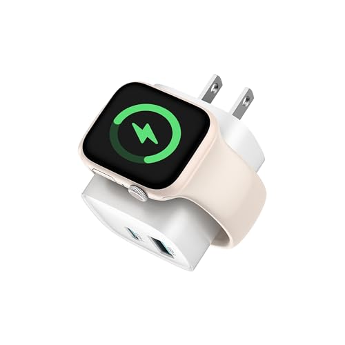TESSAN Cargador para Apple Watch 3 en 1, PD 20W Cargador USB C Magnético con Dos USB Puertos, Cargador Inalámbrico Compatible with iPhone, AirPods, iWatch SE/S7/S8/S9/S10/S11 Series