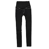 ROPALIA Pop Pregnant Womens Elastic Jeans Maternity Pencil Pants Skinny Trousers