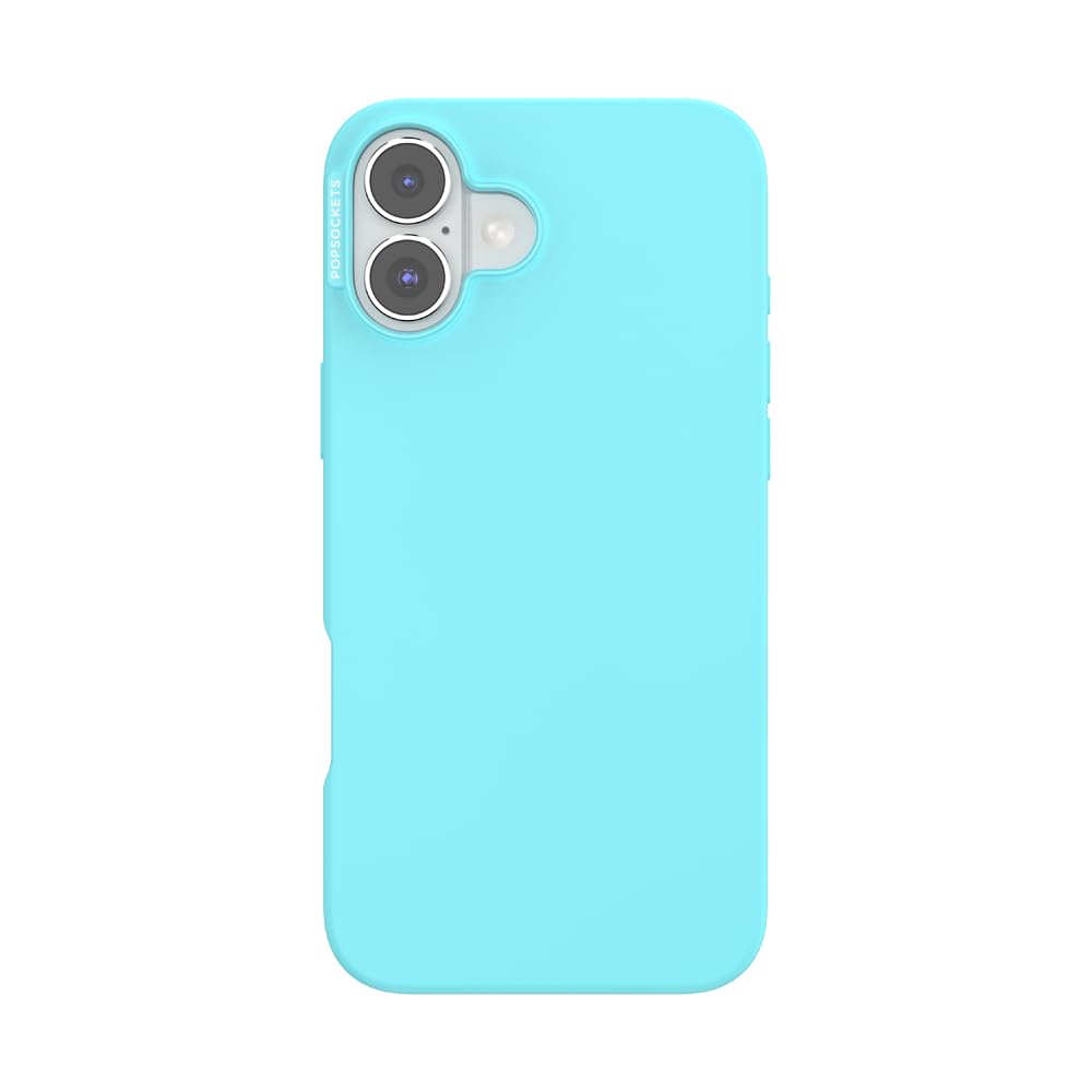 PopSockets iPhone 16 Plus Case Compatible with MagSafe, Phone Case for iPhone 16 Plus, Wireless Charging Compatible, Case Only - Butterfly Pea Blue