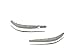 Deltalip Unpainted Front Bumper Molding Stripe+Chrome Trim For Mercedes Benz W211 03-06