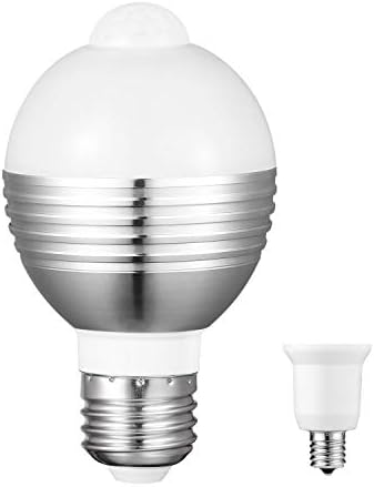 Led電球 人感センサー E26 E17口金 センサーライト センサー電球 高輝度 自動点灯 自動消灯 7w 50w形相当 口金 消し忘れ防止 省エネ 玄関 廊下 階段 洗面所 クローゼットに最適 昼光色 Merisny
