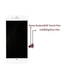 Repuesto para pantalla LCD de repuesto para iPhone 8 con digitalizador de pantalla de color blanco y marco de pantalla de repuesto con herramientas de reparación 3D táctil y protector de pantalla de cristal para iPhone 8 de 4,7 pulgadas.