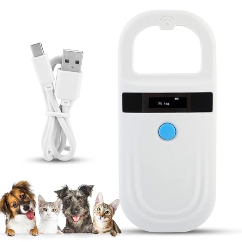 Pet ID Reader, Pet Tag Display Pet Chip ID Scanner Pet ID Scanner Portable RFID EMID Reader for Pets