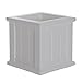 Mayne Cape Cod 14-Inch Square Planter – Self-Watering, Weather-Resistant Planter for Flowers – Durable Outdoor Design for Patio, Porch, or Entryway