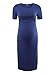 Women's Ruched Maternity Bodycon Dress Mama Causual Short Sleeve Wrap Dresses Navy L