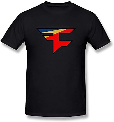 Ytonnas Faze Clan Team Logo Men's Round Neck Fashion Casual Graphic Short Sleeve Tees Tops