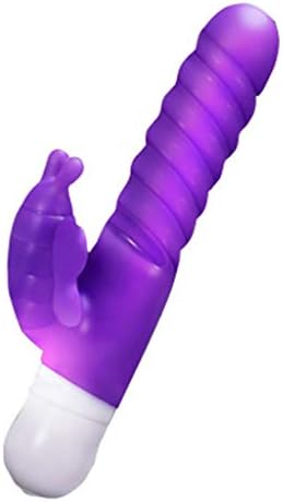 NAYIYE 7 Frequency Waterproof Dual Heads Powerful Thrusting Monster Fluttering Rabbit Body Wand Msaager for Women (Purple)