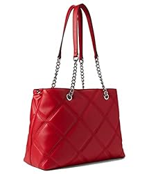 Nine West Skyes Satchel Dark Lipstick Red One Size