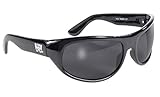Pacific Coast Wrap Face Hugging Riding Glasses (Black Frame/Smoke Lens)