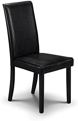 Julian Bowen Set Of 2 Hudson Dining Chairs - Black, 44cm W x 56cm D x 95.5cm H - Image 4