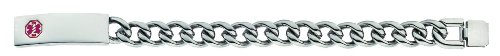 Mens Stainless Medical Alert ID Heavy Link Bracelet