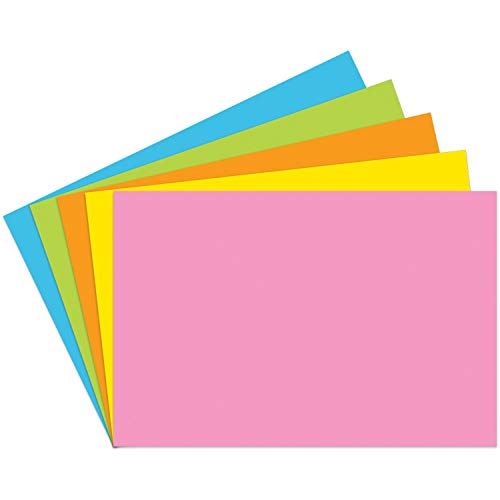 Top Notch Teacher Products TOP361 Blank Brite Assorted Index Cards, 1" Height, 3.9" Wide, 5.9" Length (100 Cards per Package)