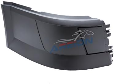Volvo VNL Bumper Extension Corner without Fog light Hole | Passenger Side | Bumper End for Volvo Trucks 2004–2014 | Primed and Ready to Paint | Direct Replacement for OEM 82721516 | Areion