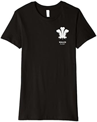 Womens Wales Rugby Jersey Tshirt Small Black