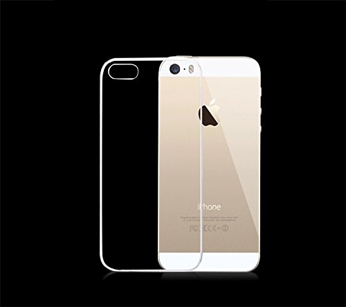 Defender Ultra Thin 0.3mm Clear Transparent Flexible Soft TPU Slim Back Case Cover for Apple iPhone 5 / 5s (Transparent)