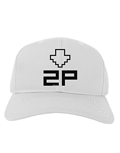 TooLoud Player Two Selection Icon Adult Baseball Cap Hat - White