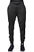 Hat and Beyond Mens Active Fleece Jogger Pants Casual Urban Harem Slim Fit Elastic (Medium, 1HC0003_Black)