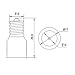 Electop E12 to E14 Socket Adapter Converter,Candelabra E12 Base Convert to European Intermediate E14 Base(5 Pack)