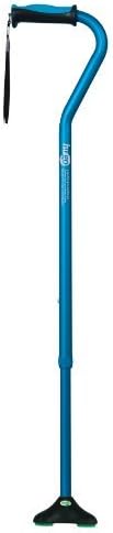 Hugo Mobility Quadpod Offset Cane with Ultra Stable Cane Tip, Aquamarine by Hugo Mobility