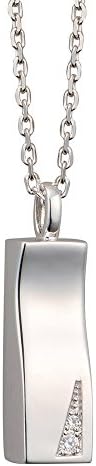 Soul Jewelry Cremation Pendant Silver Prier SV925 Cubic Zirconia Cremation Urn Necklace
