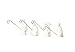 Kikkerland Jiang Taigong Tea Bag Holder (Set of 4), White