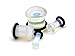 Organic Moon Stone, Aragonite, Opalite, Opal Single Flared Plugs w 0-ring (1 Pair) (A/2/2/28)