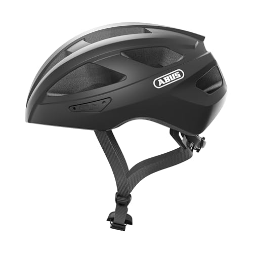 ABUS Road Bike Helmet Macator, Glossy Black, Size S