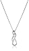 Amazon Collection Sterling Silver Diamond Accent 3 Stone Infinity Pendant Necklace, 18