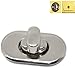 HOUSWEETY 10 Sets Silver Tone Purse Twist Turn Lock 28x37mm(1 1/8
