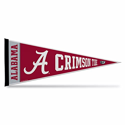 Rico Industries NCAA Alabama Crimson Tide Esclusivo 30,5 x 76,2 cm Morbido Feltro Pennant - EZ to Hang - Decorazione per la casa (sala giochi, grotta delluomo, camera da letto)
