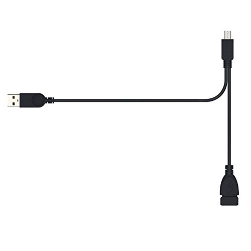 AuviPal 2-in-1 Multifunctional Micro USB Cable (OTG Cable + Power Cable) - Unique Design - Black - Thumbnail 7