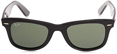 Ray-Ban RB2140 Original Wayfarer Sunglasses, Black/Crystal Green, 50 mm - //coolthings.us