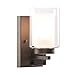 XiNBEi Lighting Wall Light 1 Light Bathroom Vanity Lighting with Dual Glass Shade in Dark Bronze Indoor Wall Mount Light XB-W1195-1-DB