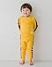 VAENAIT BABY Kids Boy Long Sleeve Cotton Sleepwear Pajamas 2pcs Set Kung Fu Yellow 3T/M