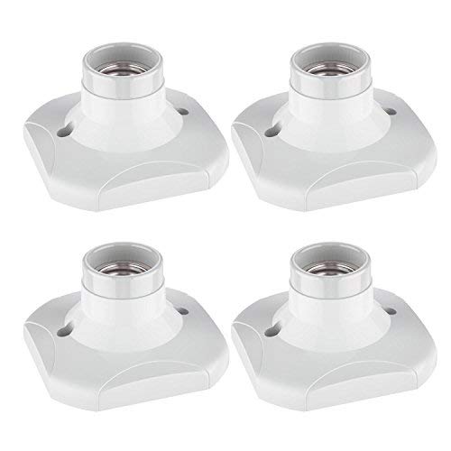 ledscom.de 4 Pieces Ceiling Light/lamp Holder Elektra, White, 1x E27 max. 60W