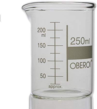 250 ml Glass Beaker, Low Form, Graduated with Spout, Class B