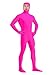 JustinCostume Spandex Open Face Full Bodysuit Zentai Suit, L, Pink